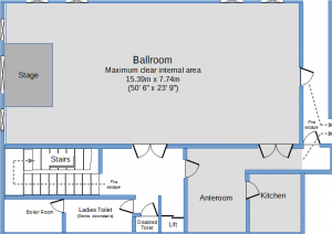 Floorplan of Ballroom and Anteroom