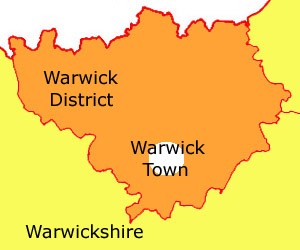 Sketch map showing the County, District and Town Council areas