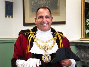 Councillor Neale Murphy wearing the Mayoral regalia